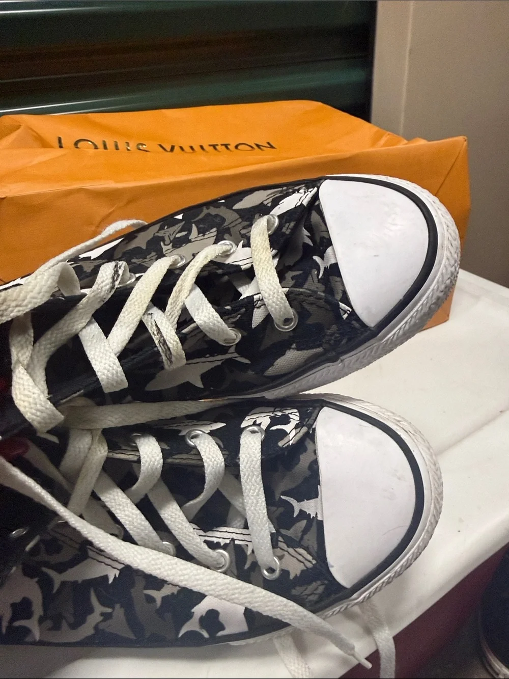 Converse Black and White Junior Shoe